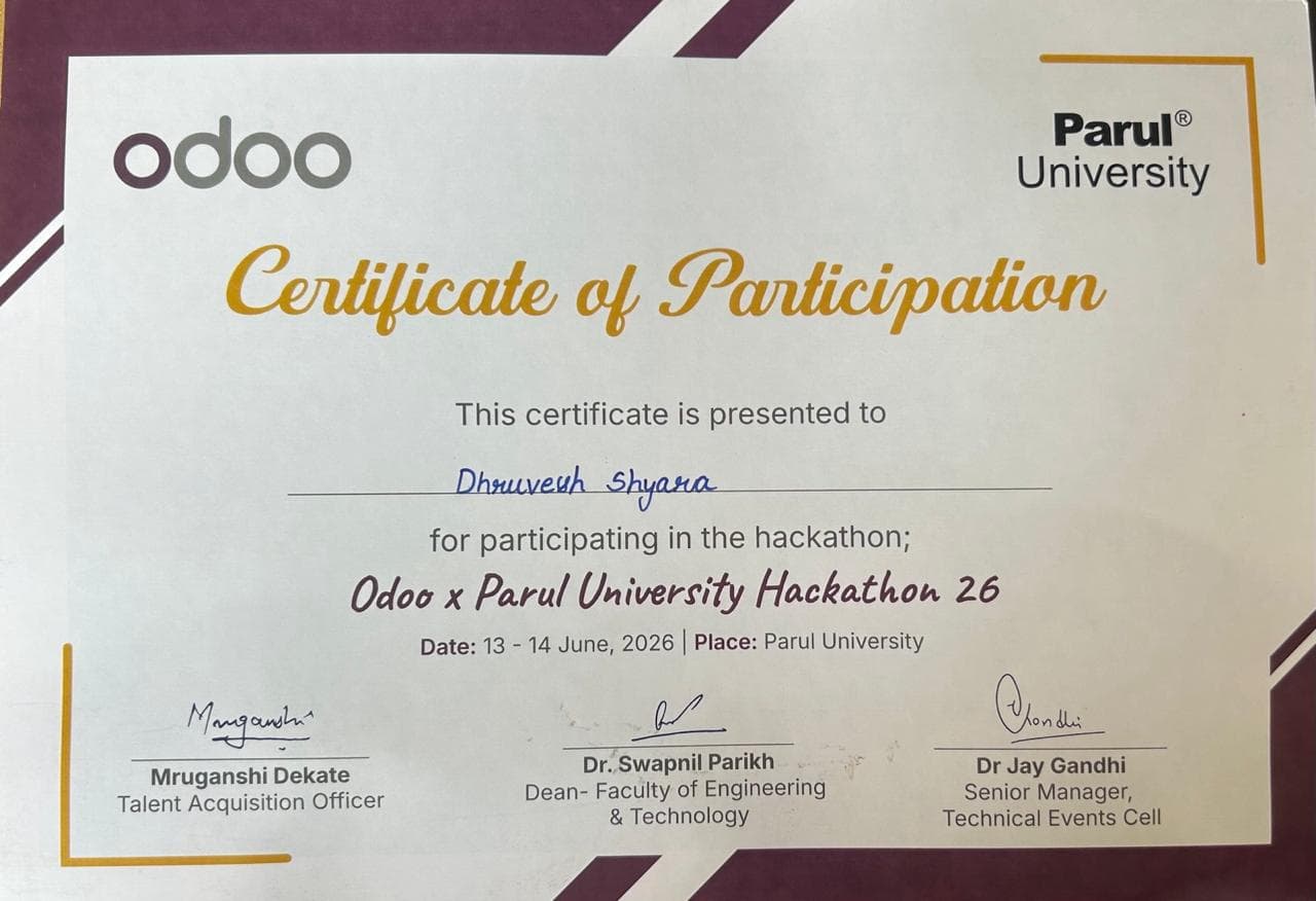Odoo x Parul University Hackathon 26